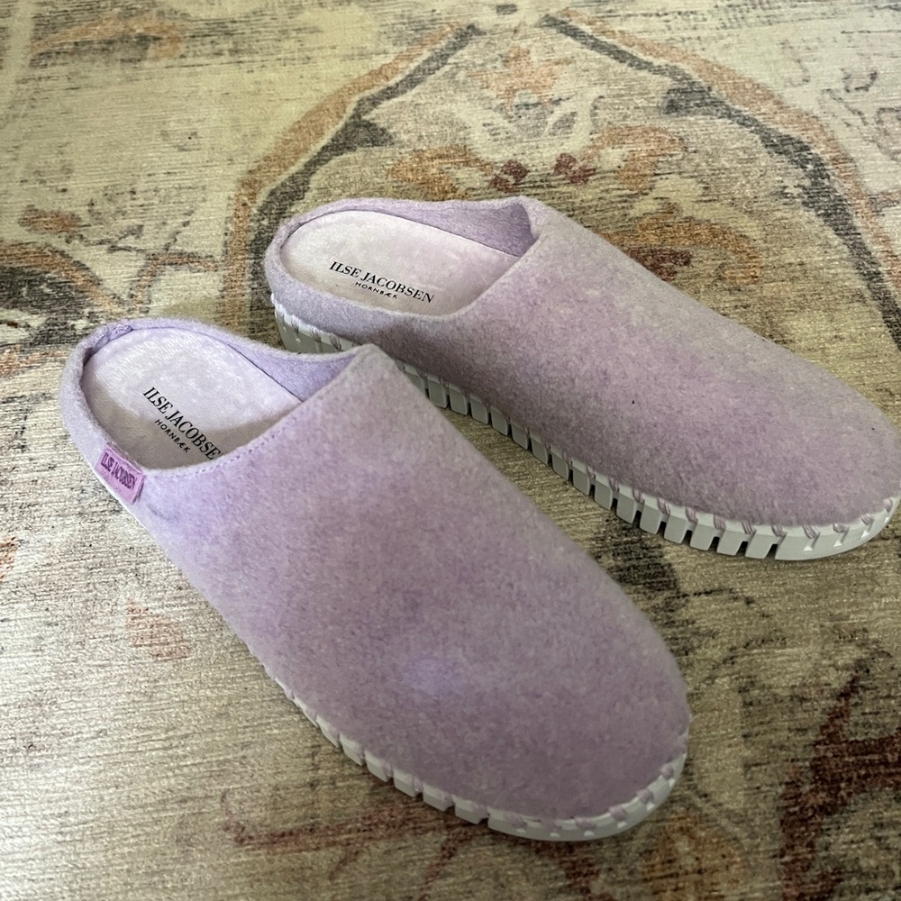 Ilse Jacobson Hornbaek Felt Tulip Slippers Size 37 7 Nowt Lilac Christmas Gift